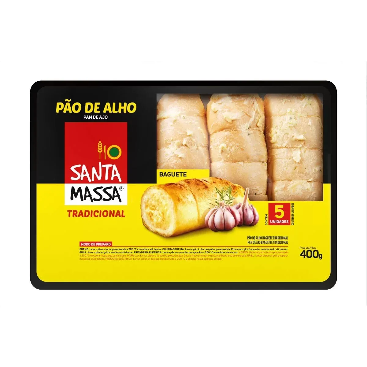 Pão de alho Santa Massa Tradicional 400g - 6MBGZYUQ