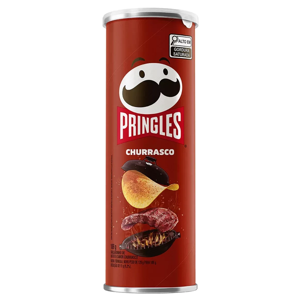 Batata Frita Tubo Pringles Churrasco 109g